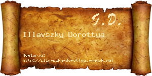 Illavszky Dorottya névjegykártya